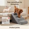 2-4 Pet Stairs for Dogs Washable Non Slip Dog Steps Ramp for Elderly Injured Pets Soft Foam Climbing Ladder Pet Stairs for Dogs