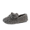 Internet celebrity fairy wind fluffy shoes female wear autumn and winter 2025 new one-pedal warm lamb wool cotton ladyshoes