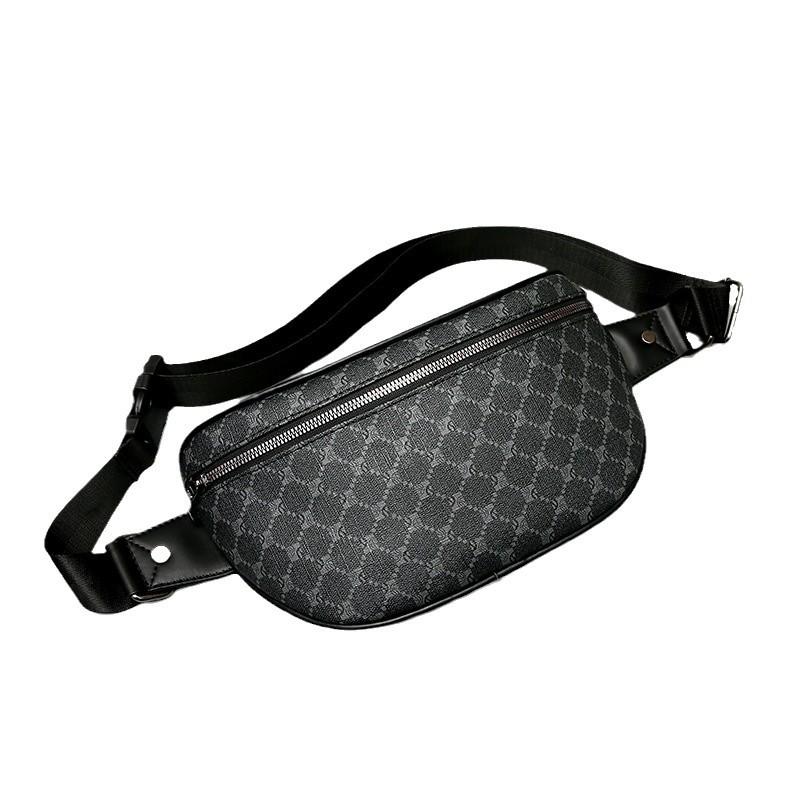 Chest Bag Men's Bag Business Diamond Waist Bag Light, Fashionable Trendy and Simple Crossbody Bag