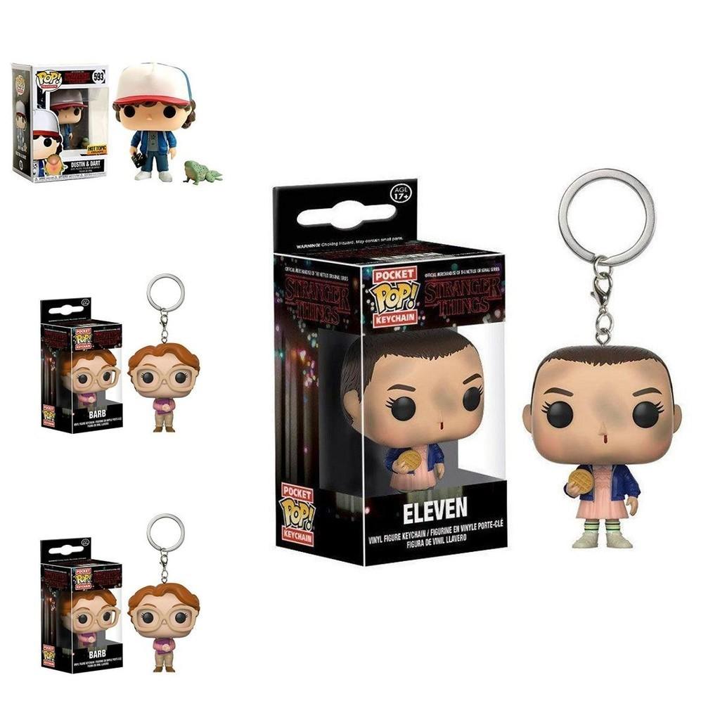 Funko Pop Stranger Thing Eleven Keychain Figure With Box Resin Decoration