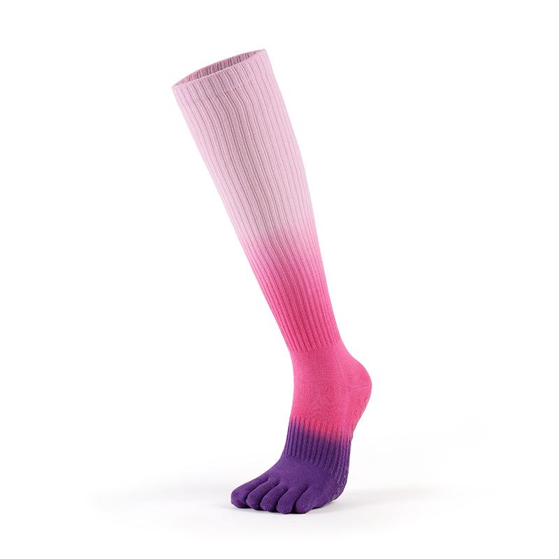 MEIKAN Gradient High-Top Yoga Five-Finger Compression Socks for Women 35-38