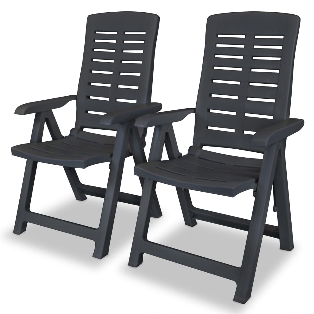 vidaXL 3-tlg. Bistro-Set Kunststoff Anthrazit