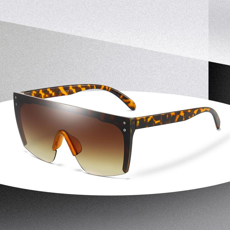 New One-Piece Large Frame Men's and Women's Sunglasses Silicone Nose Pad Outdoor Sports Protective Sunglasses