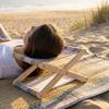 Kompakt faltbares Holz-Strandkissen, höhenverstellbar, Leinensitzkissen, Kopfstütze zum Schlafen, Picknick