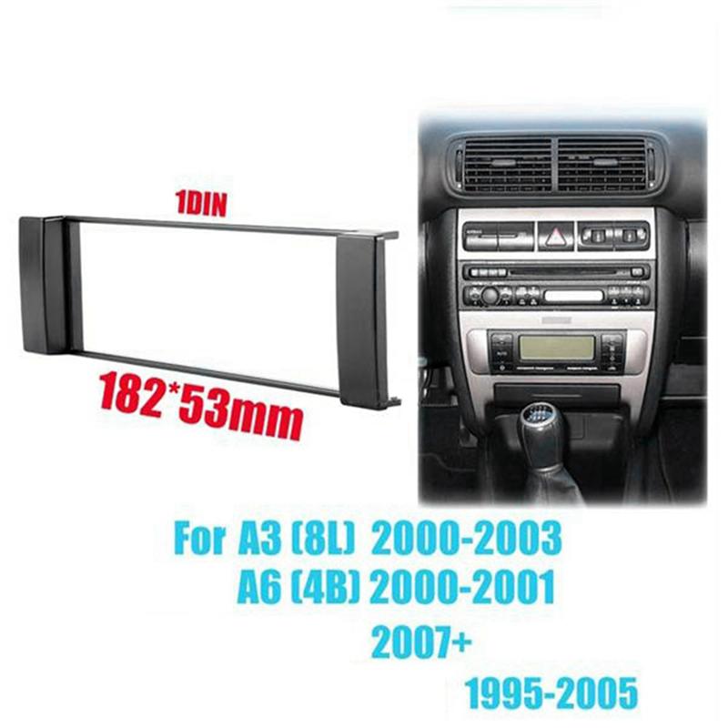 AB56-2Pcs Fascia 1 Din Frame For  A3 8L A6 4B Seat Toledo Leon Fiat Scudo Stereo Facia Plate Dash CD Trim Radio Cover