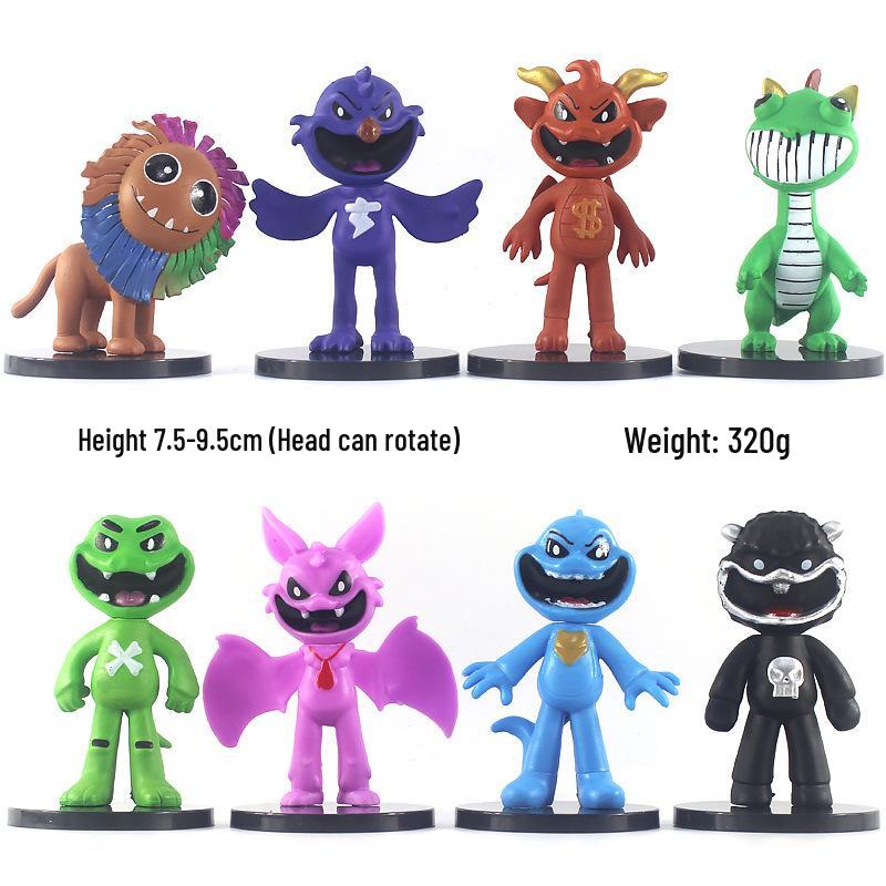 Smiling Bobbi Figure: 7-9cm Rotatable Head Animal Office Ornament