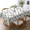 Merry Christmas Xmas Tree Waterproof Tablecloth Table Decor Winter Xmas Holiday Kitchen Dining Tablecloth Christmas Decorations