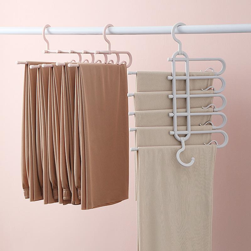Multi-functional Telescopic Multi-layer Storage Clothes Hanger, Drying Rack, Magic Pants, Scarf Rack, Silk Scarf and Tie Hanging Rack