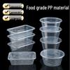 BOUSSAC Thickened Disposable Plastic Round Food Container Bowls with Lids