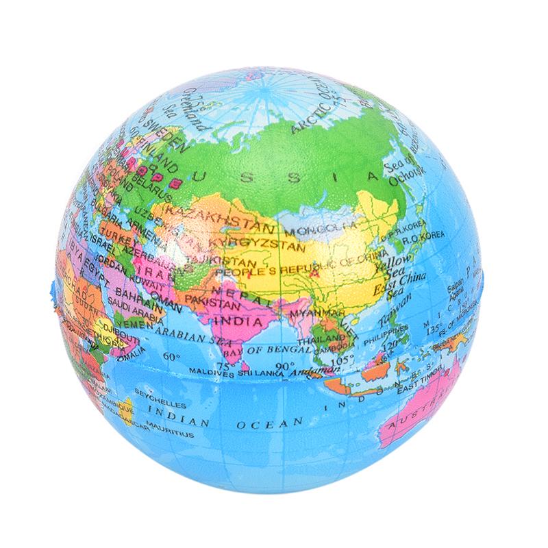 Stress Relief Vent Ball World Map Squeeze Hand Wrist Exercise Geograpy Learning