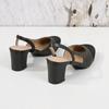 Women's Plus Size Chunky Heel Sandals: Open Toe, Low & Mid Heel, Flat & Backless, Color Block Design.