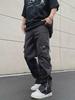 2023 Unisex High Street Zipper Overalls: Fog Style Loose Straight Casual Trousers
