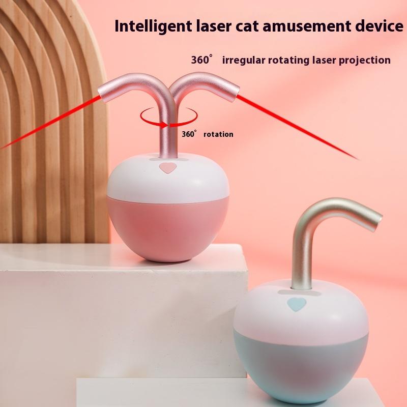 Elektrikli Eğlenceli Akıllı Lazer Kedi Kızdırma Cihazı Kedi İnteraktif Tumbler Yavru Kedi Otomatik Oyuncak Akıllı Oyun Aktif Dönen Oyuncak