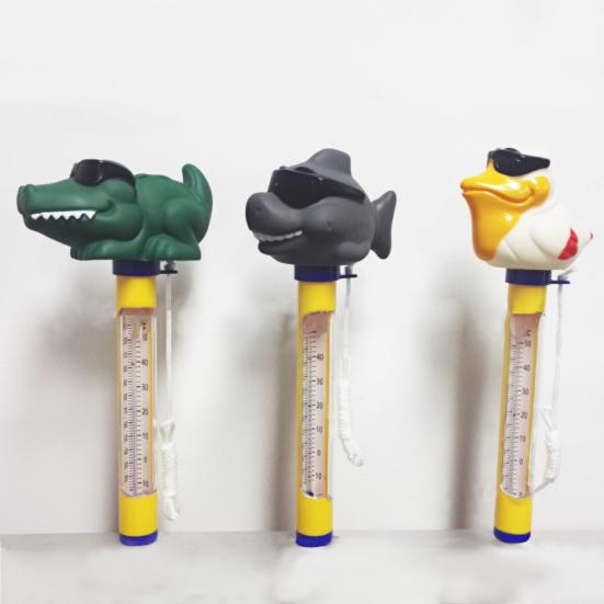 Lustiges tragbares Thermometer mit Cartoon-Muster, genaues EVA-Schwimmthermometer für den Pool