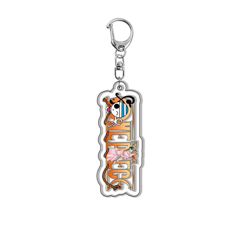 Portachiavi Ciondolo in Acrilico Anime One Piece Luffy Chopper Zoro Roronoa Accessorio per Zaino Alta Qualità Bel Design