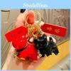Creative Cartoon Dog Resin Keychain With Lucky Charm Tags For Gifts