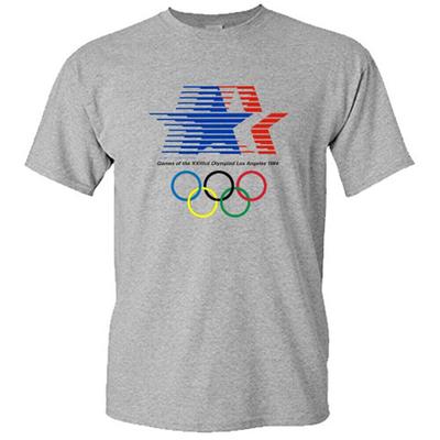 Los Angeles Olympic 1984 Logo Grey Unisex T-Shirt