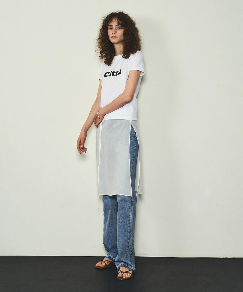 CITTA Signature Logo Short Sleeve T-Shirt_Ctt332 (White)