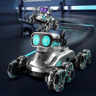 Yousheng Remote Control Smart Robot Dog 8WD 360 Degrees Rotating Electric Robot with Music Light Toddlers Boys Girls Educational RC Stunt Car Puppy