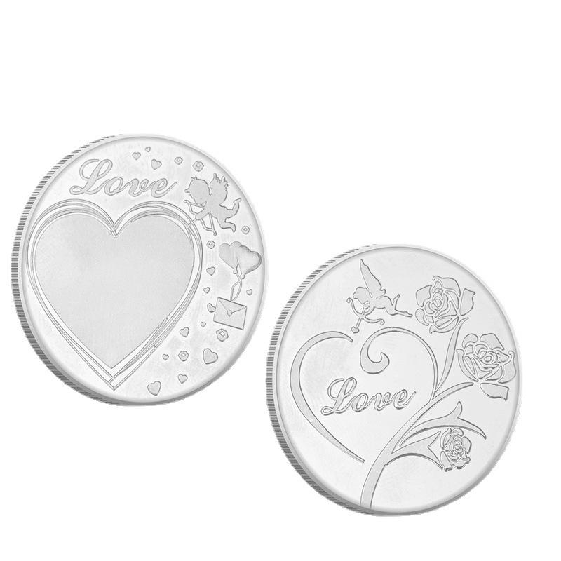 Cupid Gold Coin, Illuminating the Soul, Torch of Love, Golden Arrow, Love, Confession, Happiness, Marriage Commemorative Coin