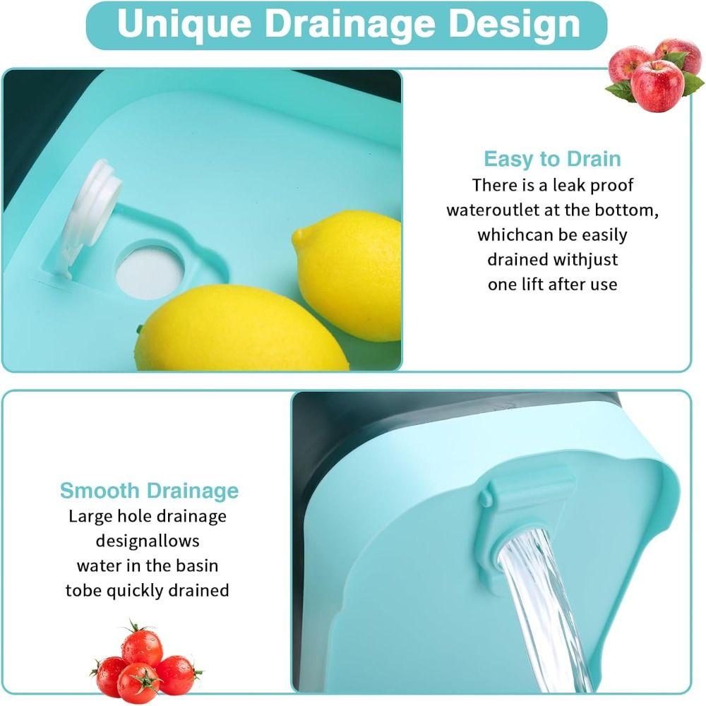Kitchen Storage Tool Folding Basin Multifunctional Fruit Vegetable Washing Basket New Strainer