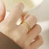 Korean Style Simple Double-layered Titanium Steel Ring for Women, High-end and Cold Style Index Finger, Versatile Ring