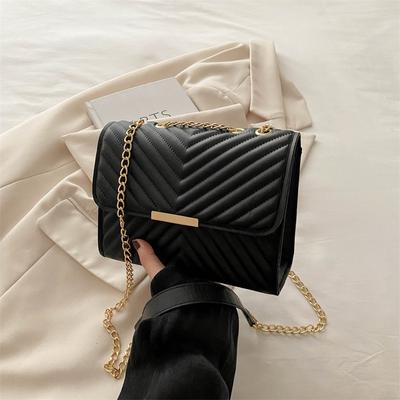 Fashion Indentation Shoulder Bag Simple Chain Summer  Style This Year Popular Retro Commuter Crossbody Small Square Bag