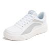 Li Ning Leather Comfortable Slip Resistant Abrasion Resistant Low Top Skateboard Shoes Women's White Gray AGCR470-1