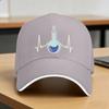 I Love Chemistry Laboratory Heartbeat Test Tube Chemist Baseball Cap Design Print Hip Hop Hats Summer Fishing Baseball Caps
