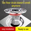 Universellt fotmanövrerat golvbrunn för badrum - Översvämningsskydd, Luktskydd, Täppskydd, Backflödesskydd