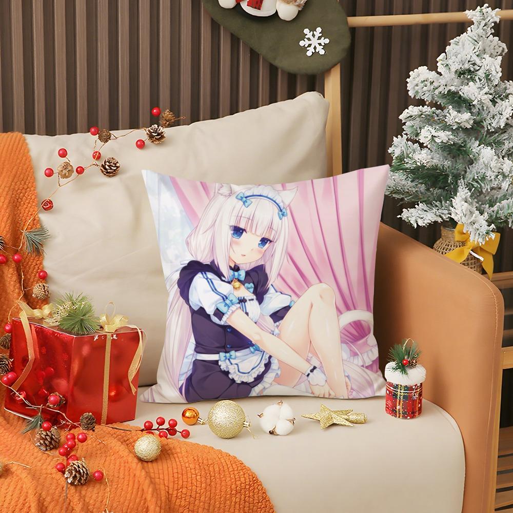 Chocola Nekopara Anime Pillow Case Double Sided Comfort Pillow Cover Fit Car Sofa Bedroom & Other Scenes