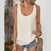 Women's Summer Tops Sleeveless Tank Tops Casual Flowy Loose Tunics Shirt Double Layers Ruffle Blouses Tunics gIFTS
