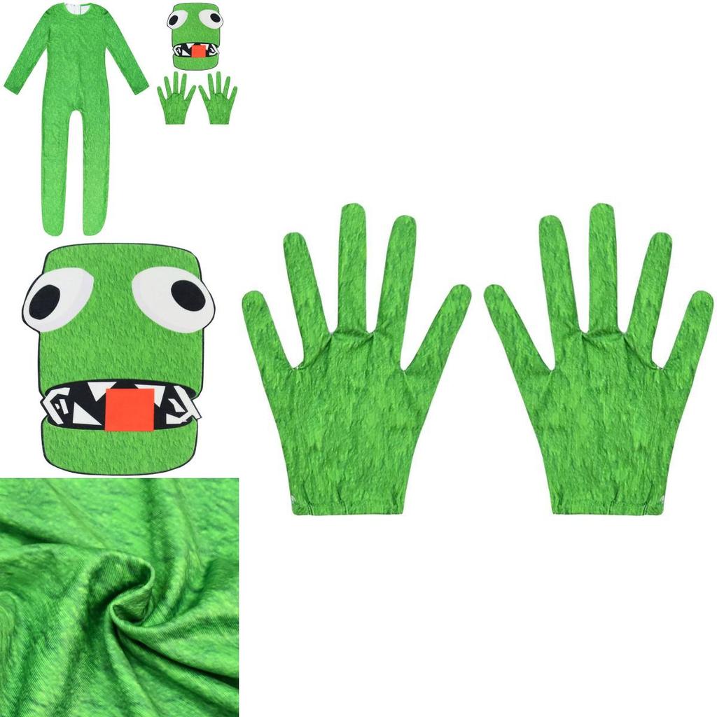 Roblox Rainbow Friends Grün Cosplay Kostüm Für Kinder Und Erwachsene
