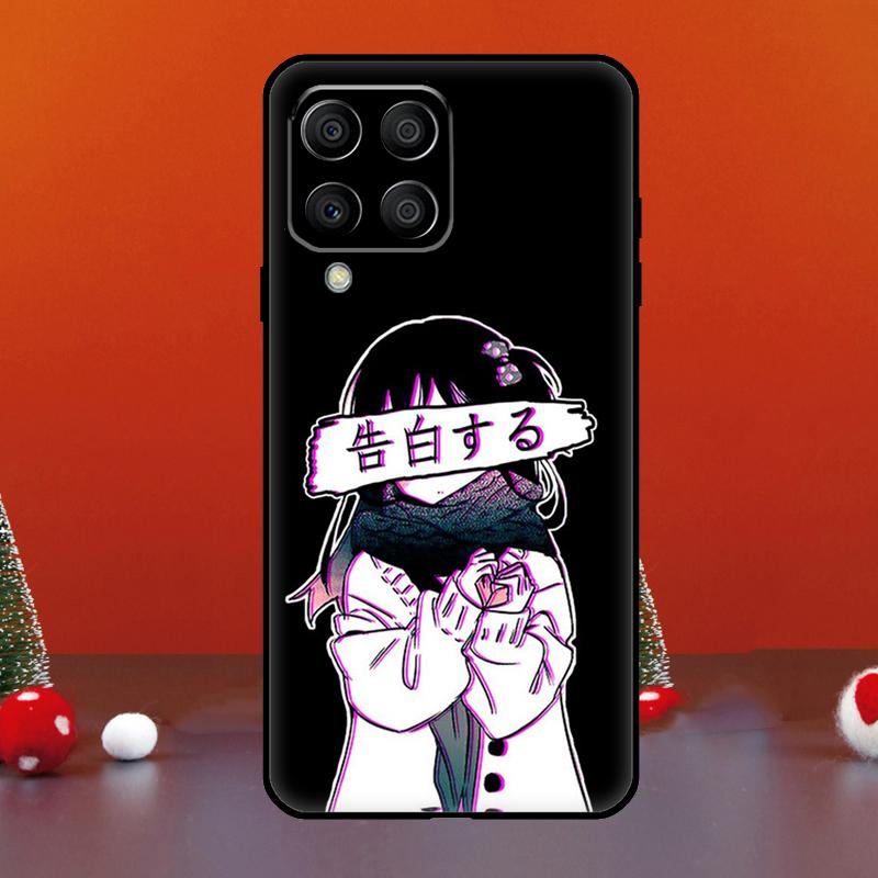 Sad Anime Aesthetic Senpai For Samsung Galaxy M52 M32 M12 M11 M21 M31 M13 M33 M35 M53 M55 M15 M14 M34 M54 M06 M16 Case