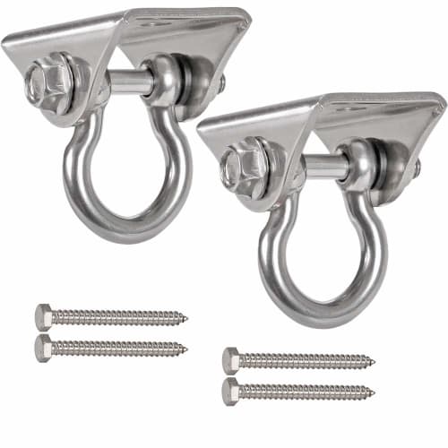 

WAREMAID 2-Piece Stainless Steel 180-Degree Swing Ceiling Hooks, Swing Hanging Hooks, Hammock Chair Mounting Hardware, Hanging Hardware for Indoor and