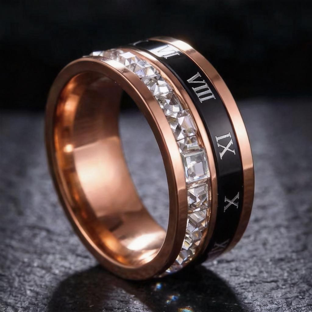 Titanium steel ring, niche and high-end, light luxury, non-fading, cross-border Instagram-style Foever Love