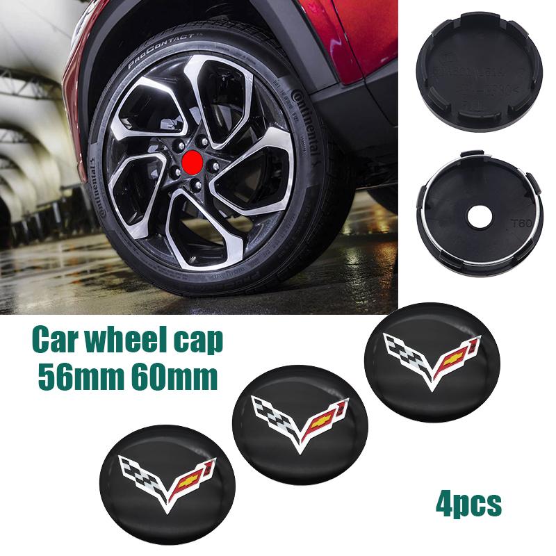 4pcs 60mm 56mm Car wheel emblem Wheel Center Hub Cap auto Rim refit dust-proof badge covers styling accessories For Chevrolet HK2