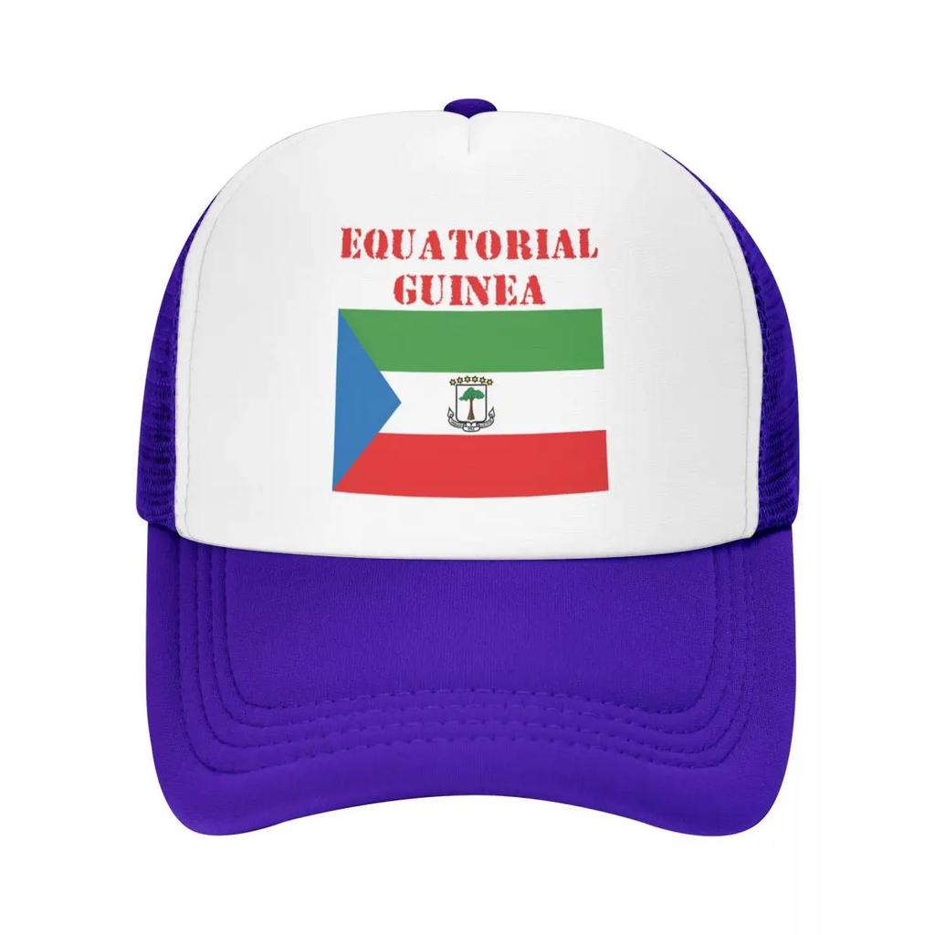 Custom Equatorial Guinea Flag Baseball Cap Unisex Women Personalized Breathable Trucker Hat Streetwear Snapback Dad Hats