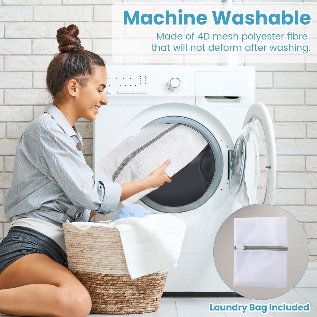 Bath Pillows for Tub, Bath Pillow Luxury Bathtub Pillow for Head and Neck Support, Soft 4D Air Mesh Bath Tub Pillow with Non Slip Suction Cups,