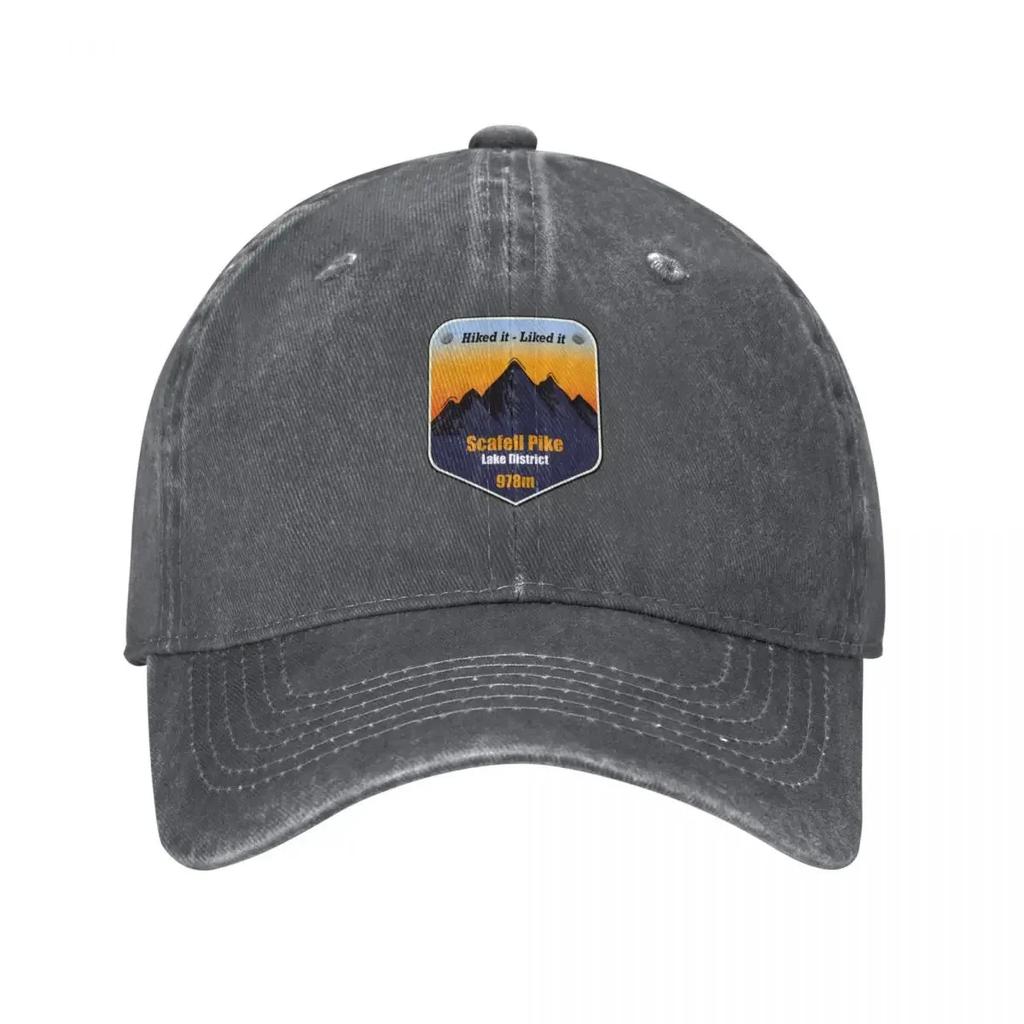 Scafell Pike Lake District England Summit Hiked Baseball Cap Custom Caps Ball Cap Hats Unisex Womens