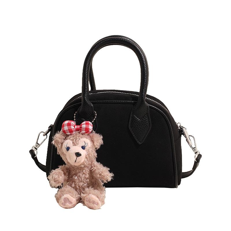 

Фактурная ручная сумка женская осенне-зимняя простая модная иностранная стильная универсальная пожилая сумка-мессенджер Without pendant чёрный