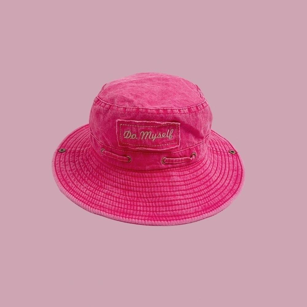 Solid Color Western Cowboy Hat Vintage Wash Sun Hat Fashionable Fisherman Hat  Camping