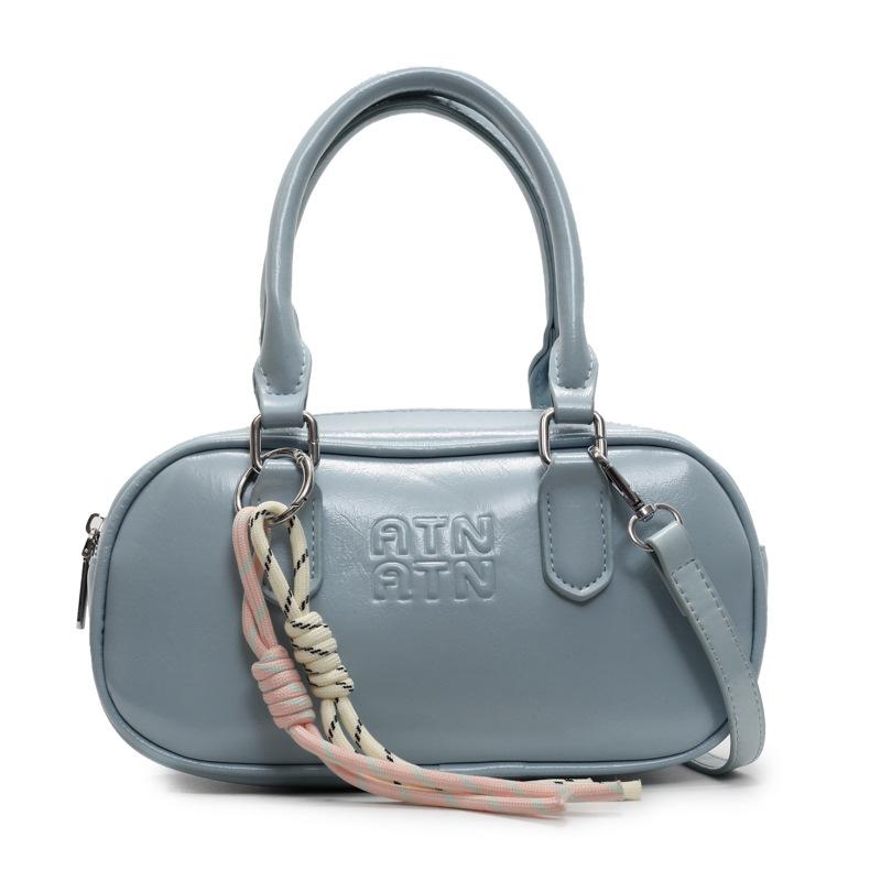 

Niche design retro Maillard portable small bag women s new fashion texture shoulder messenger bag Without pendant синий