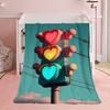 Creative traffic light design Flannel printed blanket suitable for all seasons suitable for living room office sofa and travel