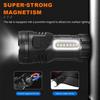 LED Strong Light Flashlight Long Range Rechargeable Outdoor Multifunctional Portable Magnetic Ultra Bright Mini Flashlight