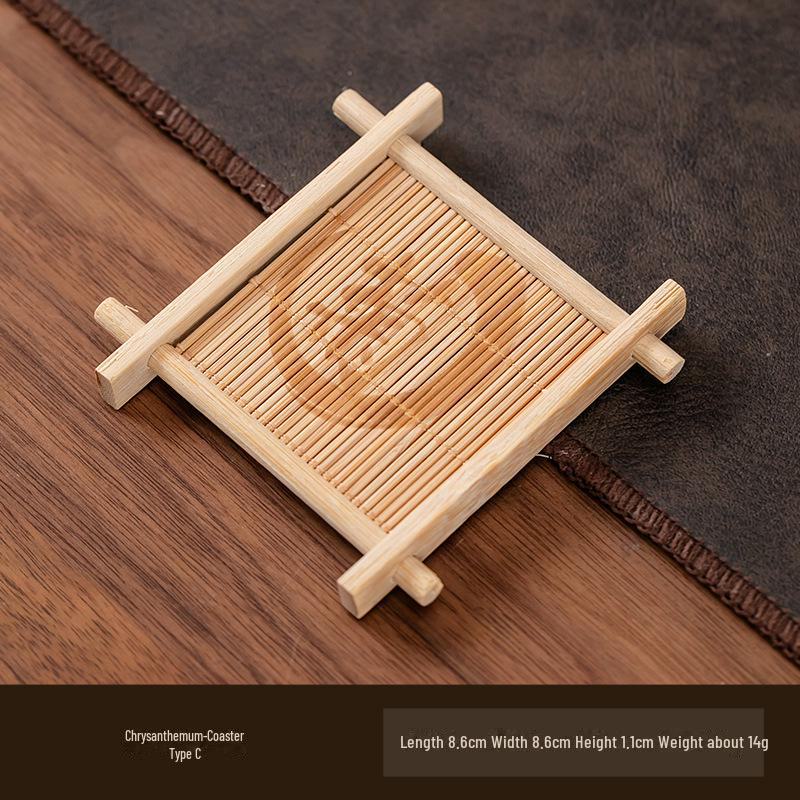 Bamboo Coaster & Decorative Tea Cup Tray