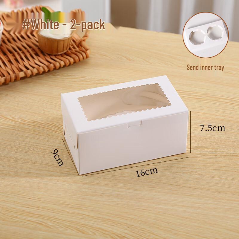 Deou Star Light Transparent 2-Cupcake Muffin Box (50-Pack)