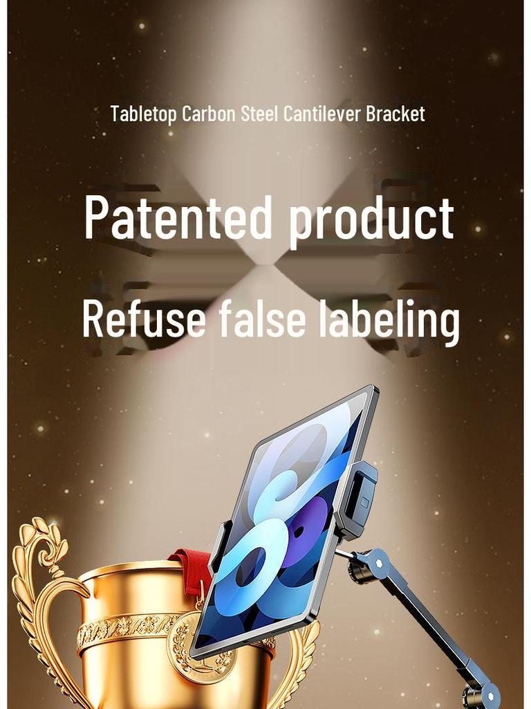 Adjustable Cantilever Stand for Phones, Tablets, iPad, and Switch - Ideal for Desktop Use, Live Broadcasting, Overhead Shooting, and Lazy Viewing.