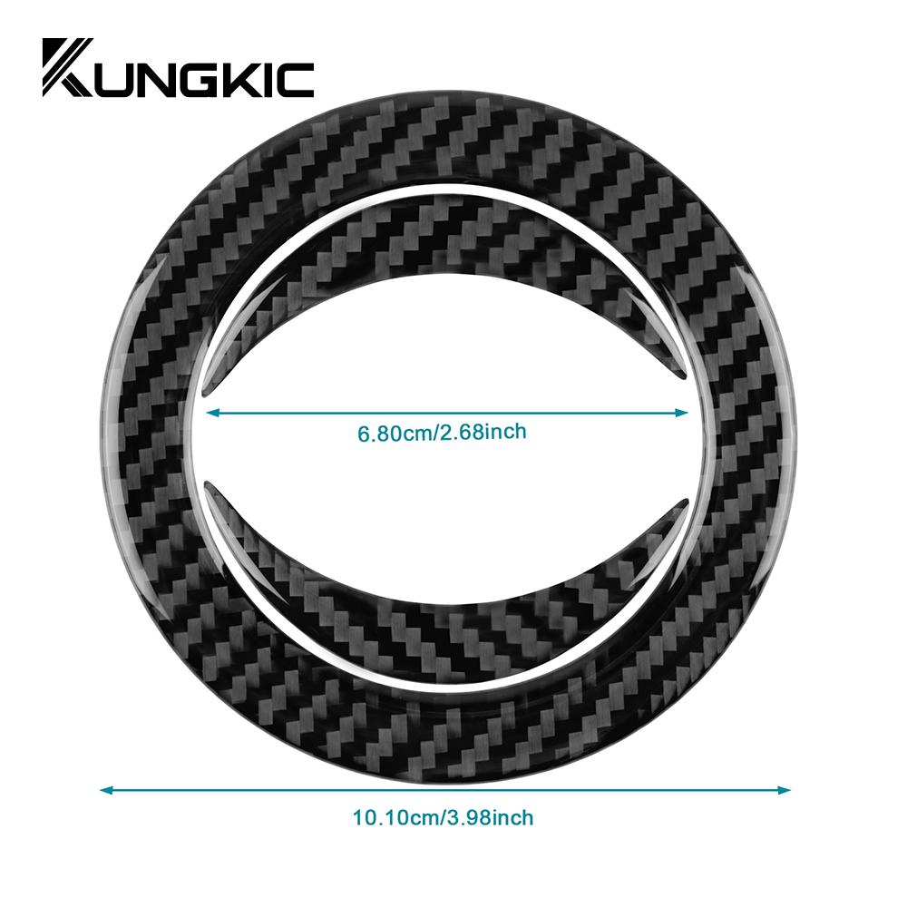 Real Soft Carbon Fiber Sticker For Toyota RAV4 2006 2007 2008 2009 2010 2011 2012 LHD RHD Car Steering Wheel Center Frame Trim