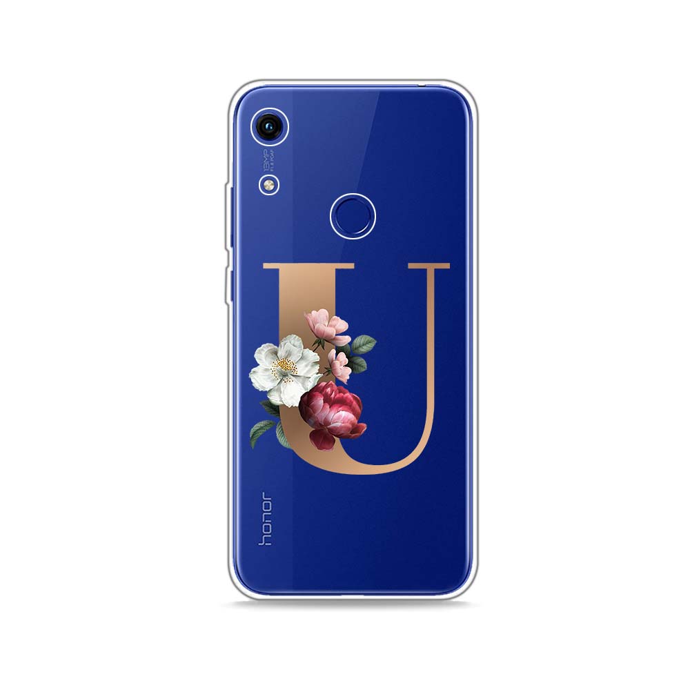 Letter Alphabet Flowers Z Silicone Cover For Honor 10X 9X 8X MAX 20 10 9 8 8A 8C 8S Prime 7A Pro Lite Soft Phone Case